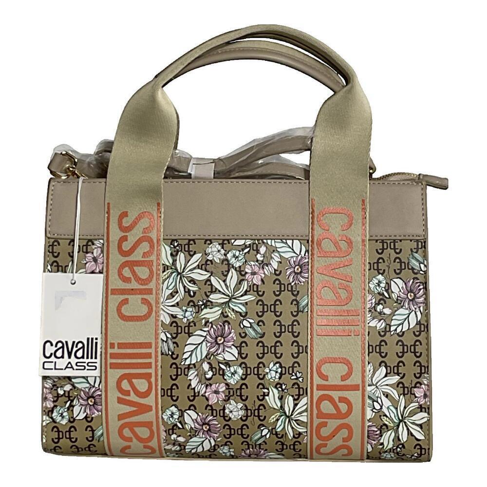 Cavalli Class Serafina Floral Logo Canvas Tote (One‎ Size, NWT)